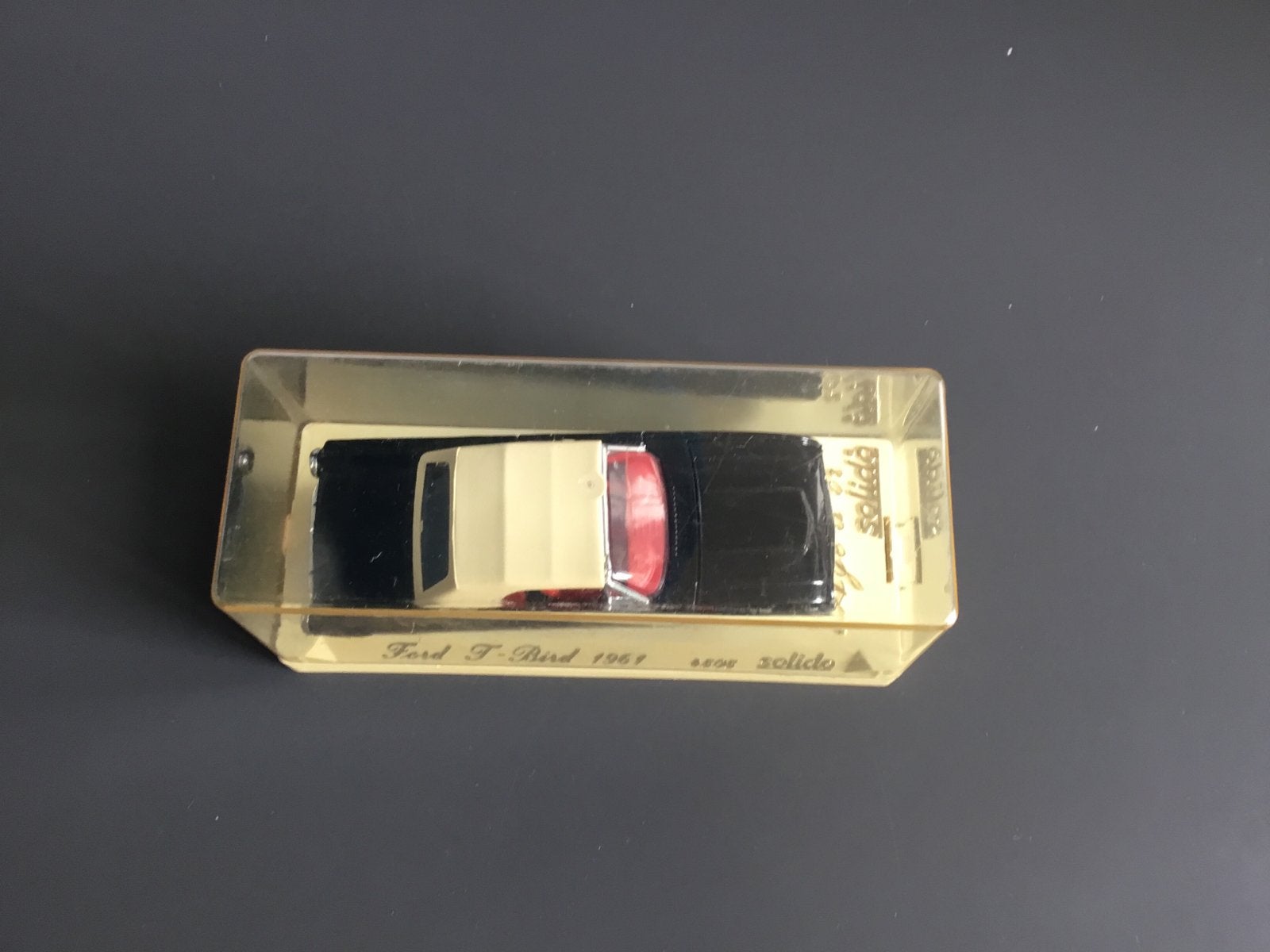 Solido Ford T-Bird 1961 - Zwart/Crème - Schaalmodel, Ophalen of Verzenden, Zo goed als nieuw, Auto, Solido