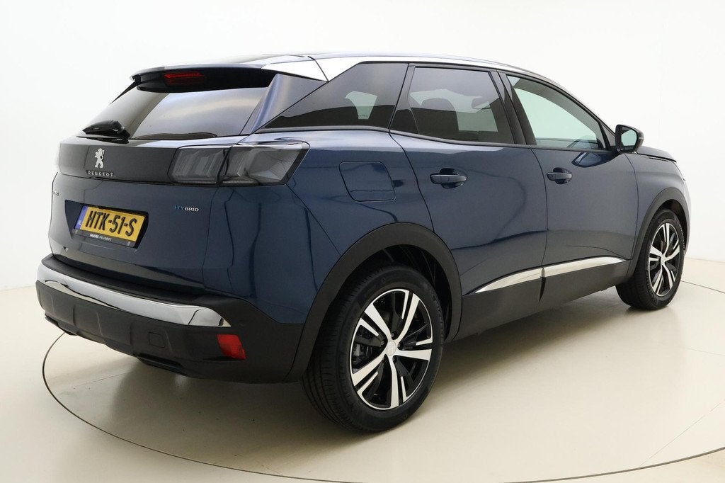 Peugeot 3008 1.6 HYbrid 225 Allure Pack Business | Achteruit, Auto's, Peugeot, Euro 6, Blauw, Leder en Stof, Plug-in hybride