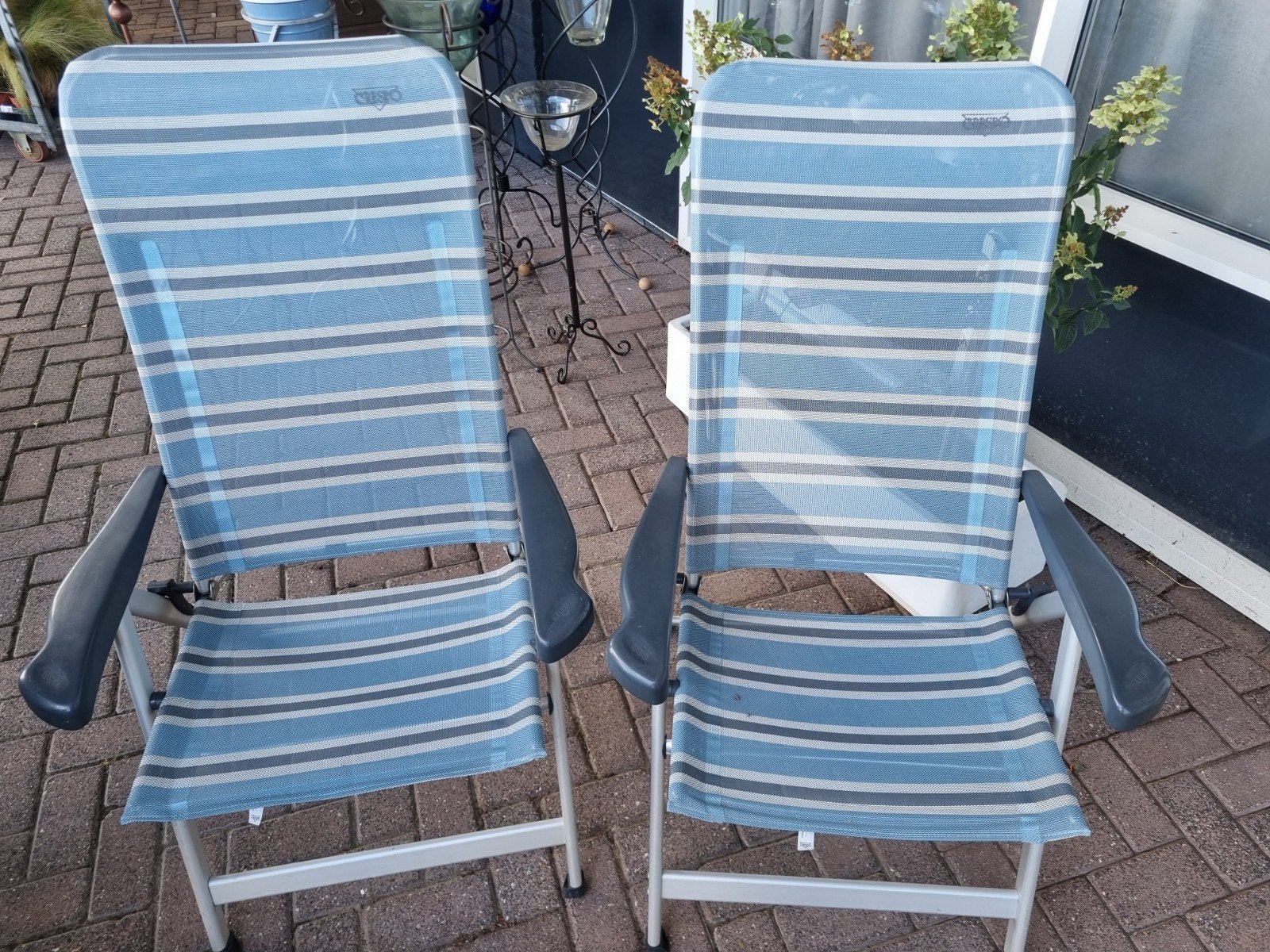 2 Crespo campingstoelen - Comfortabel en verstelbaar, Ophalen, Gebruikt, Campingstoel