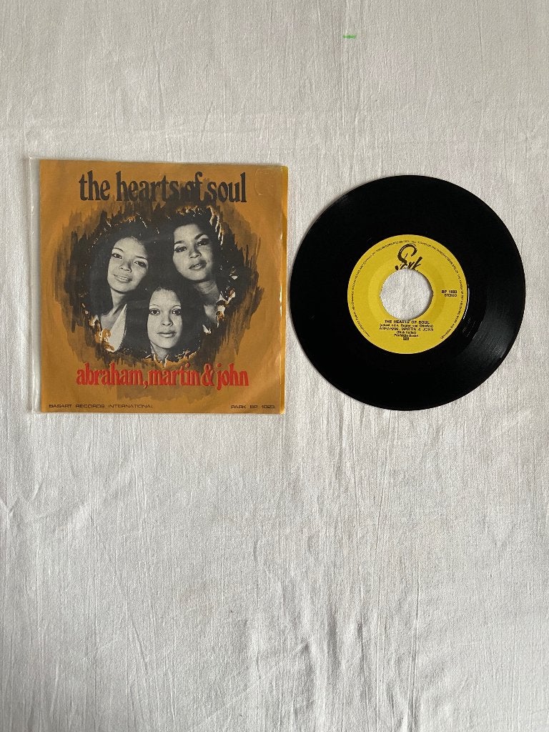 the hearts of soul - Abraham, Martin & John, Ophalen of Verzenden, Zo goed als nieuw, 7 inch, R&B en Soul