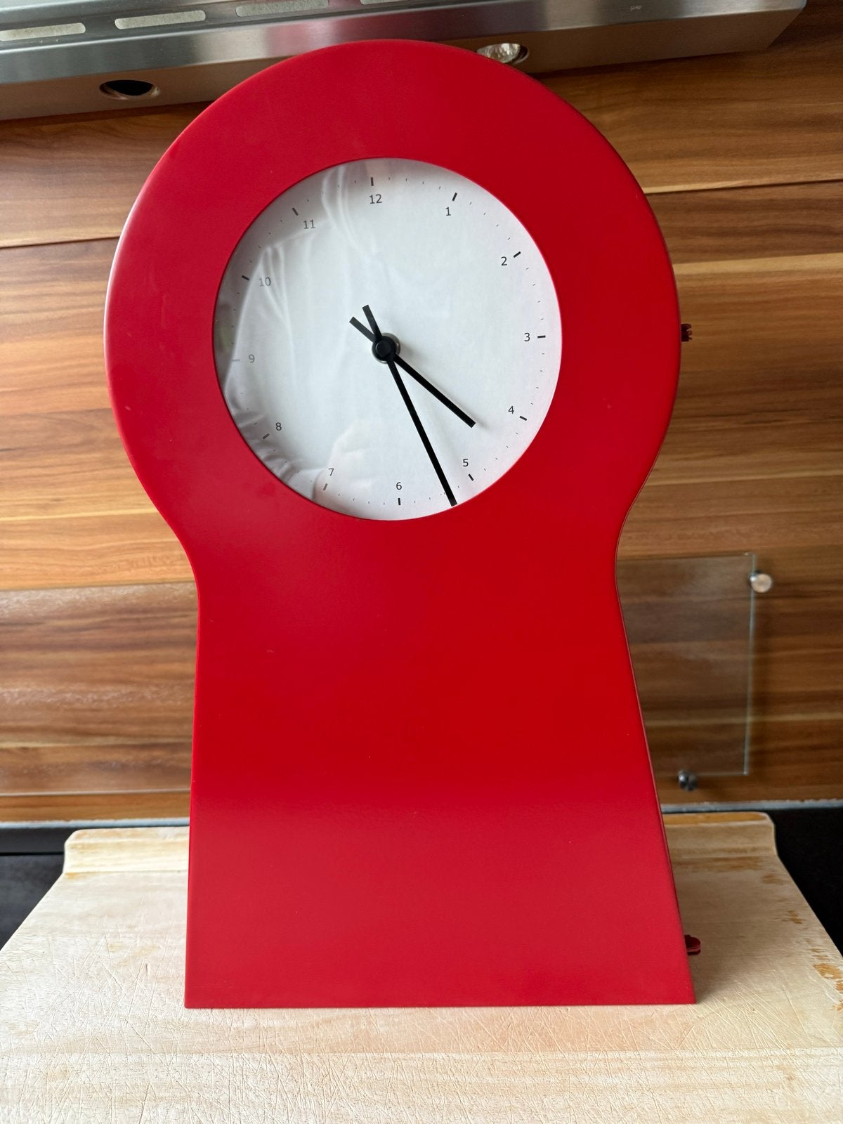 IKEA PS Klok Rood - Vintage Design, Gebruikt, IKEA, Vintage, Analoog