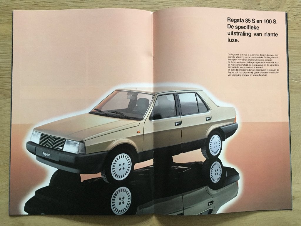 Autofolder/Brochure Fiat Regata 1986, Ophalen of Verzenden, Nieuw, Overige merken