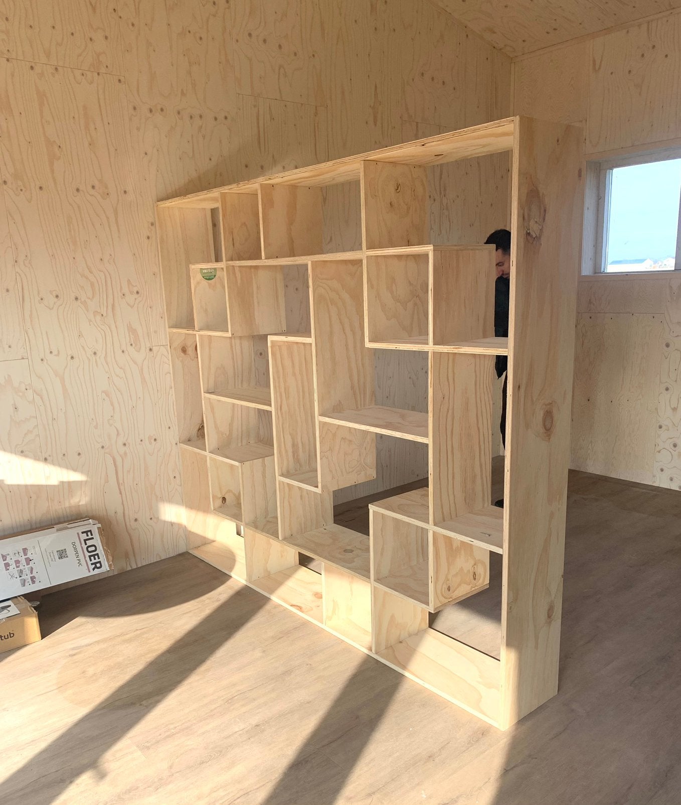 Supergave boekenkast,roomdivider….., Huis en Inrichting, Kasten | Boekenkasten, Ophalen of Verzenden, Nieuw, 25 tot 50 cm, 200 cm of meer