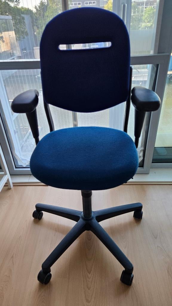 Bureaustoel, Ophalen, Gebruikt, Blauw, Bureaustoel