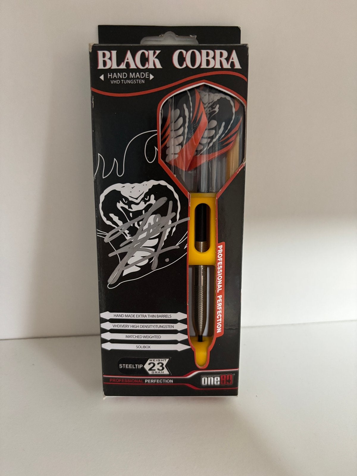 Nieuwe set Darts Jeffrey De Zwaan Black Cobra 23 gram, Ophalen of Verzenden, Nieuw, Pijlen, Soft tip