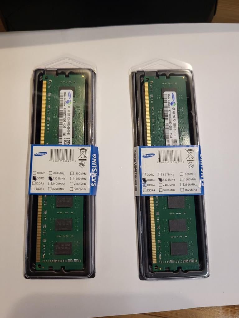 2x Samsung DDR3 1333MHz 4GB RAM geheugen, Computers en Software, RAM geheugen, 8 GB, DDR3, Ophalen of Verzenden, Zo goed als nieuw
