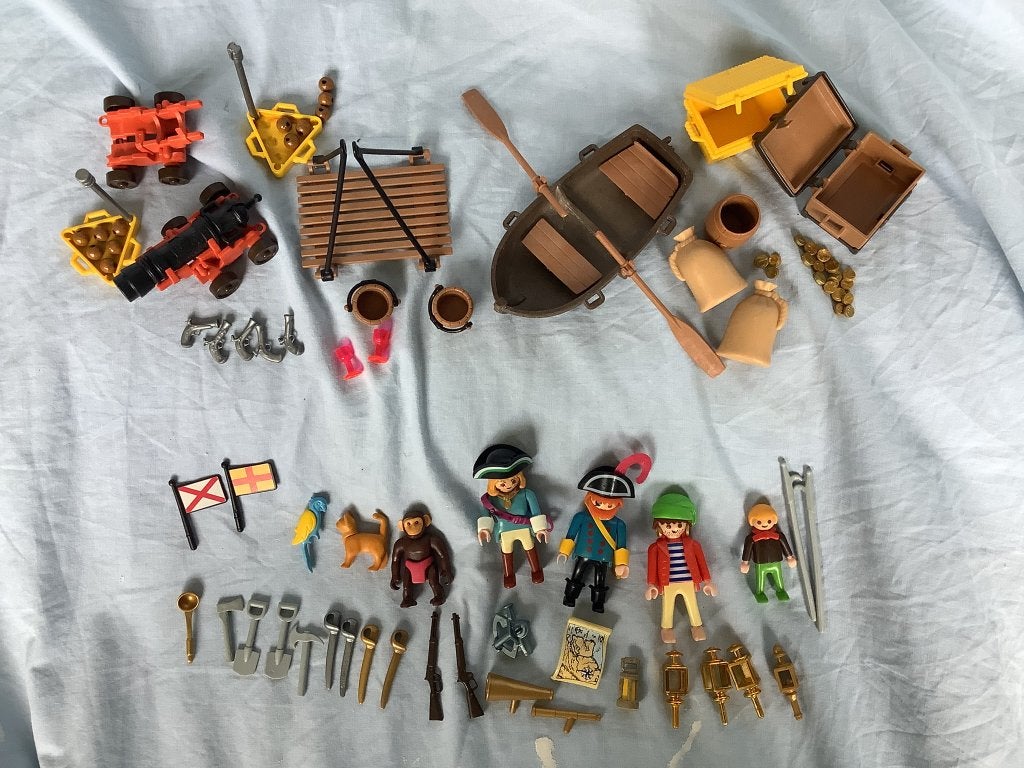 Playmobil 3750 Piratenschip figuren, rooiboot en Accessoires, Ophalen of Verzenden, Gebruikt