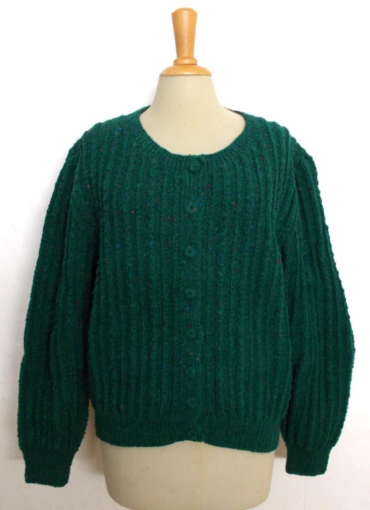 Groen trachten/folklore look hand gemaakt vest/cardigan! XL, Verzenden, Zo goed als nieuw, Maat 46/48 (XL) of groter, Groen
