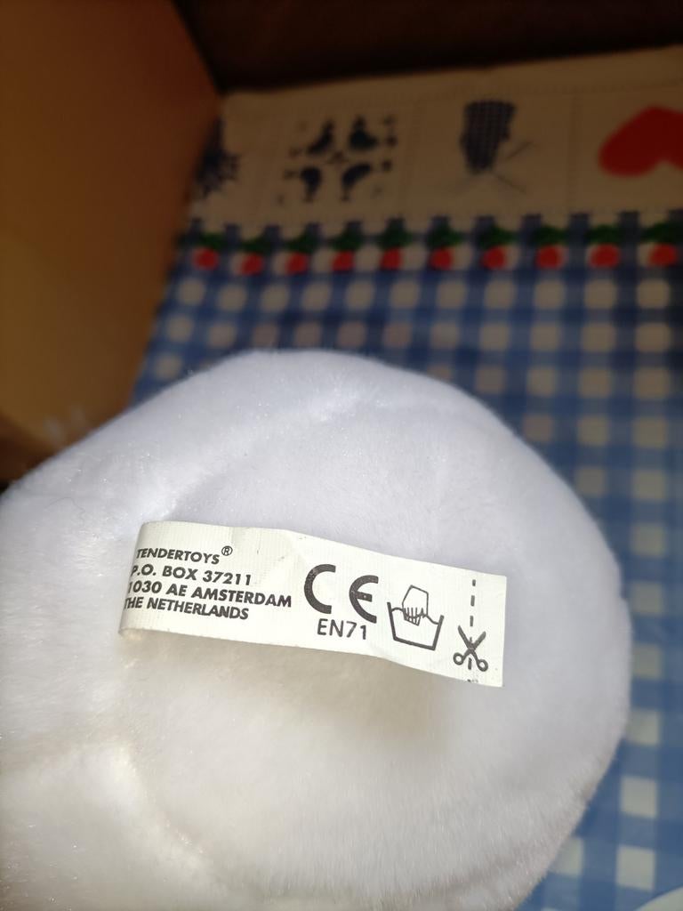 Sneeuwpop knuffel Tendertoys 24 cm groot, Kinderen en Baby's, Ophalen of Verzenden, Zo goed als nieuw, Overige typen