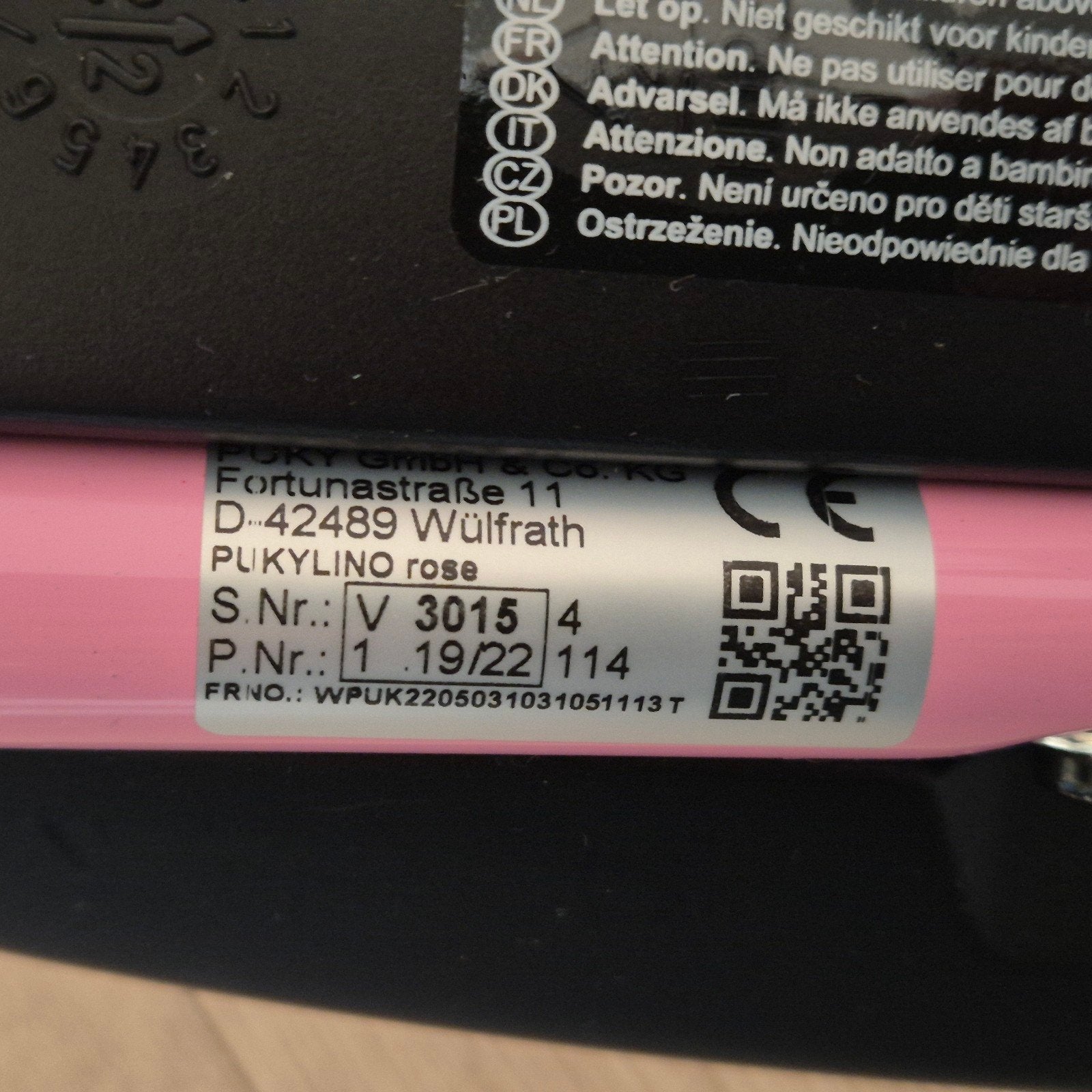 Foto 11 van Pukylino loopfiets roze - vanaf 1 jaar oud