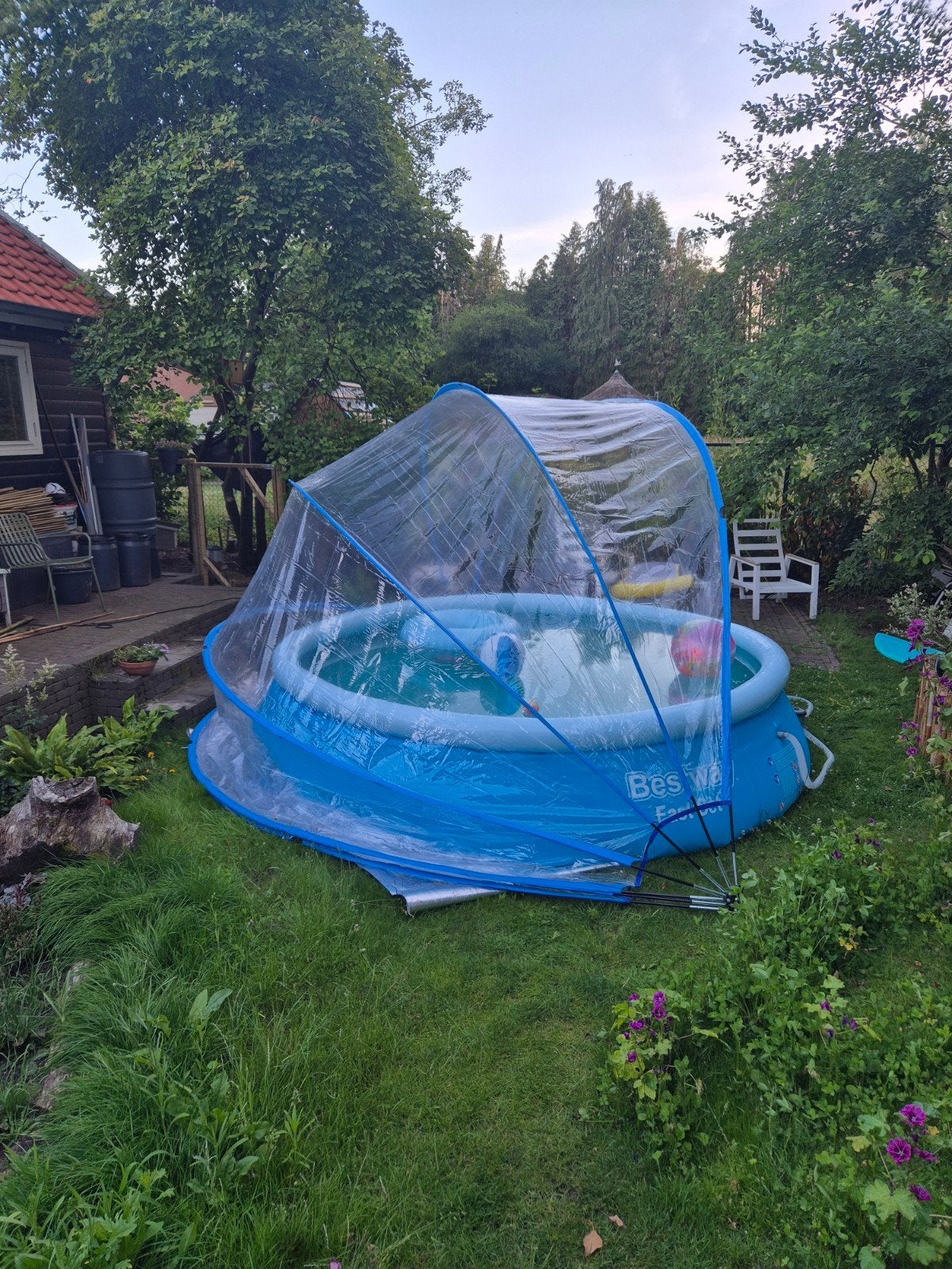 Bestway Fast Set 366 filterpomp en zwembad koepel, Tuin en Terras, Ophalen, Minder dan 80 cm, Overige typen, Rond