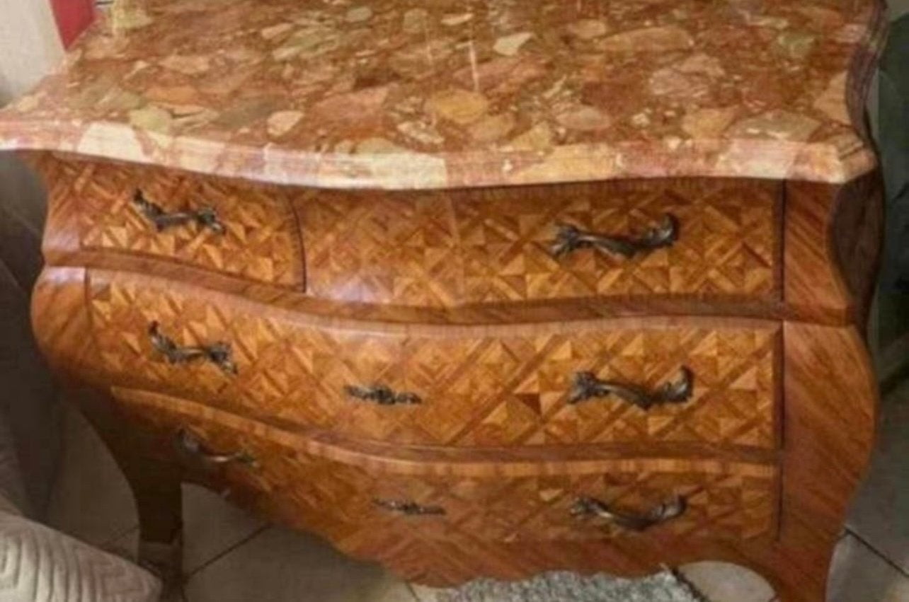 Commode met marmeren blad, Huis en Inrichting, Kasten | Secretaires, Ophalen, Zo goed als nieuw
