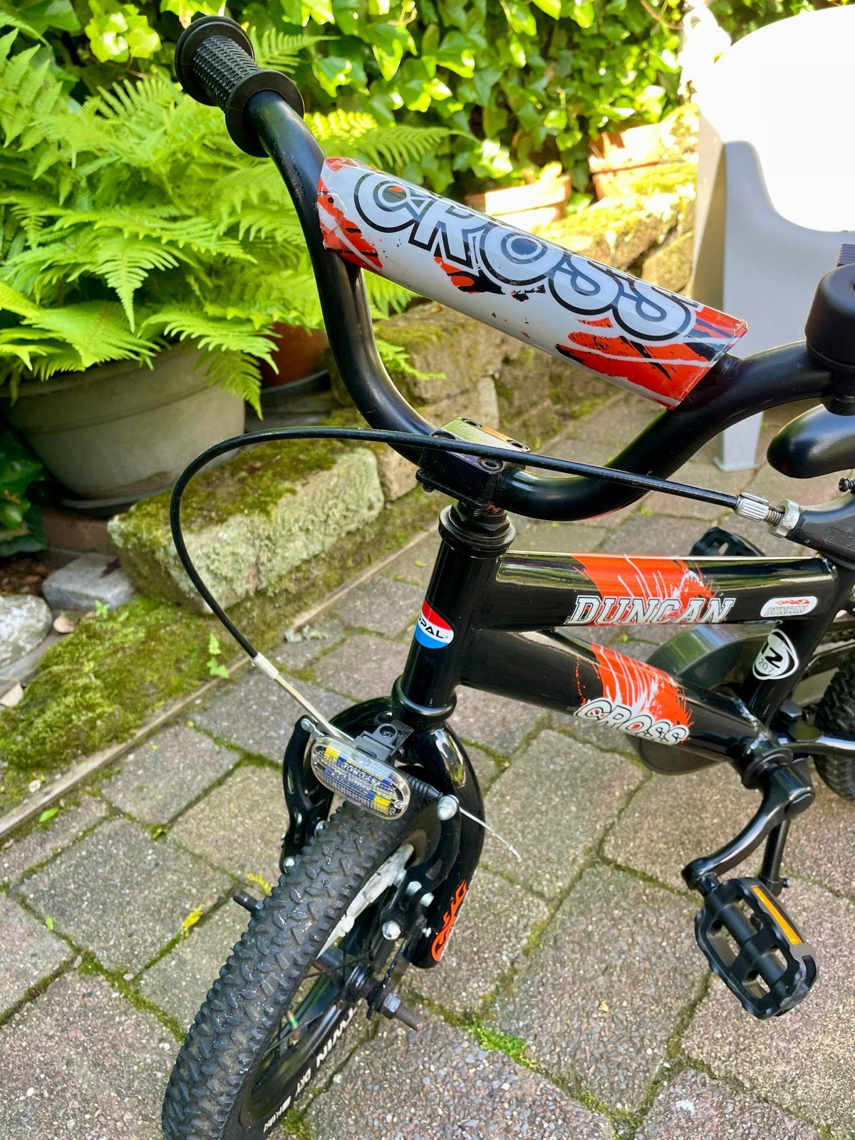 Popal Duncan Cross kinderfietsje 12 inch - Goede conditie, Ophalen, Zo goed als nieuw, Terugtraprem, Minder dan 16 inch