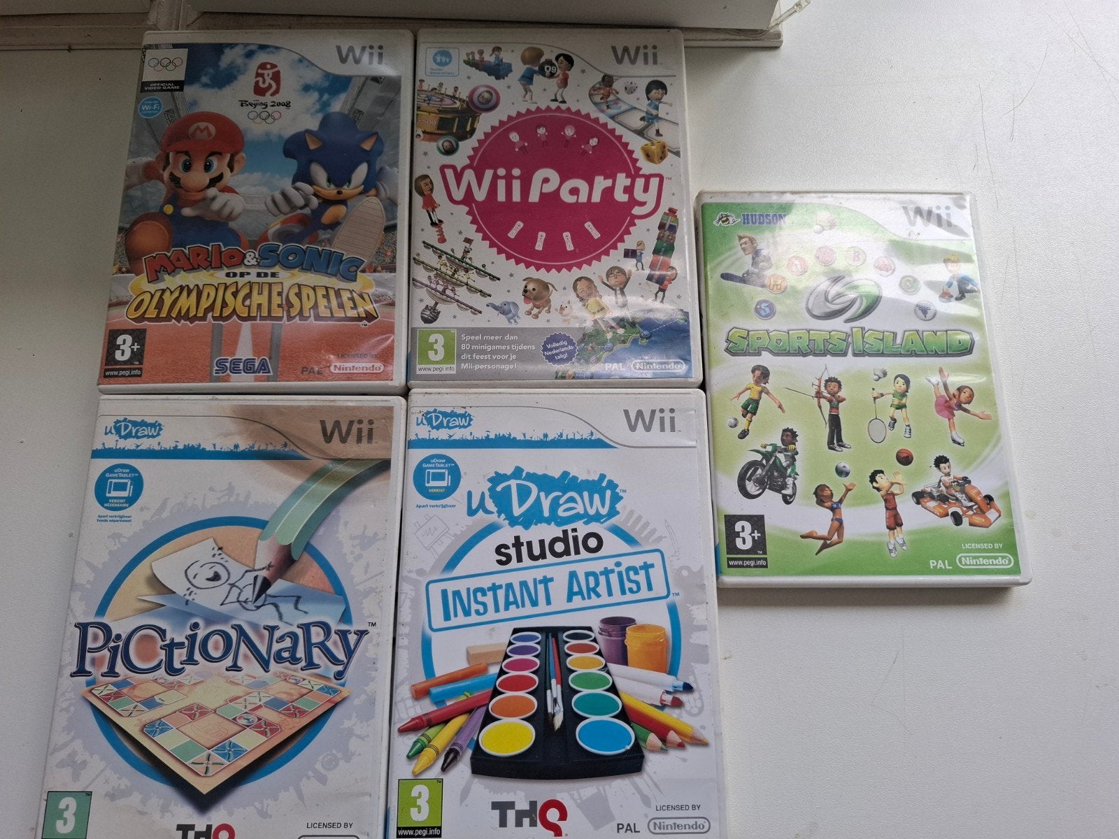 Wii Games Bundel: Mario & Sonic, Wii Party, Sports Island,, Ophalen, Gebruikt, Overige genres, Eén computer