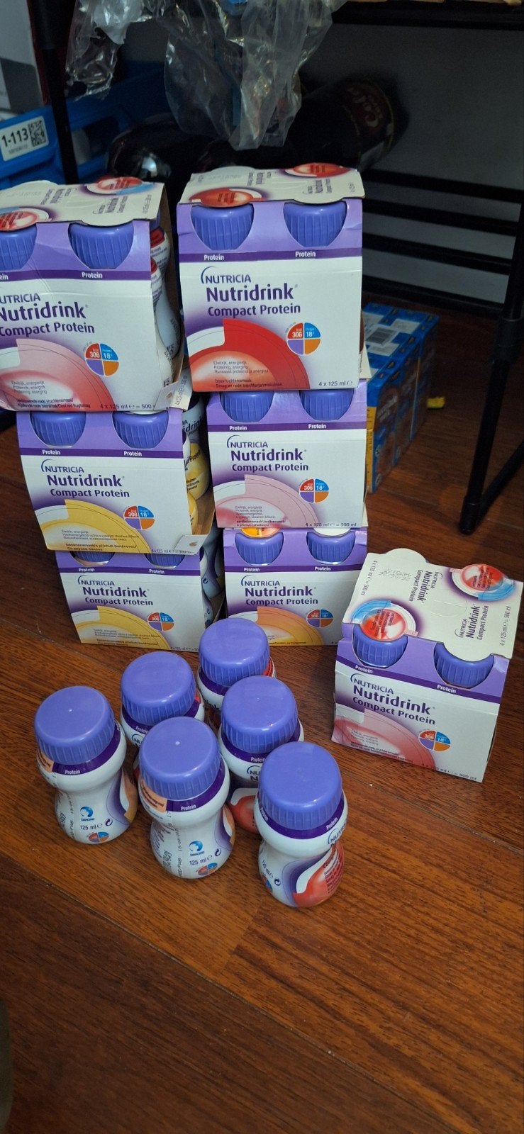 34 flesjes nutridrink compact protein diverse smaken, Ophalen of Verzenden