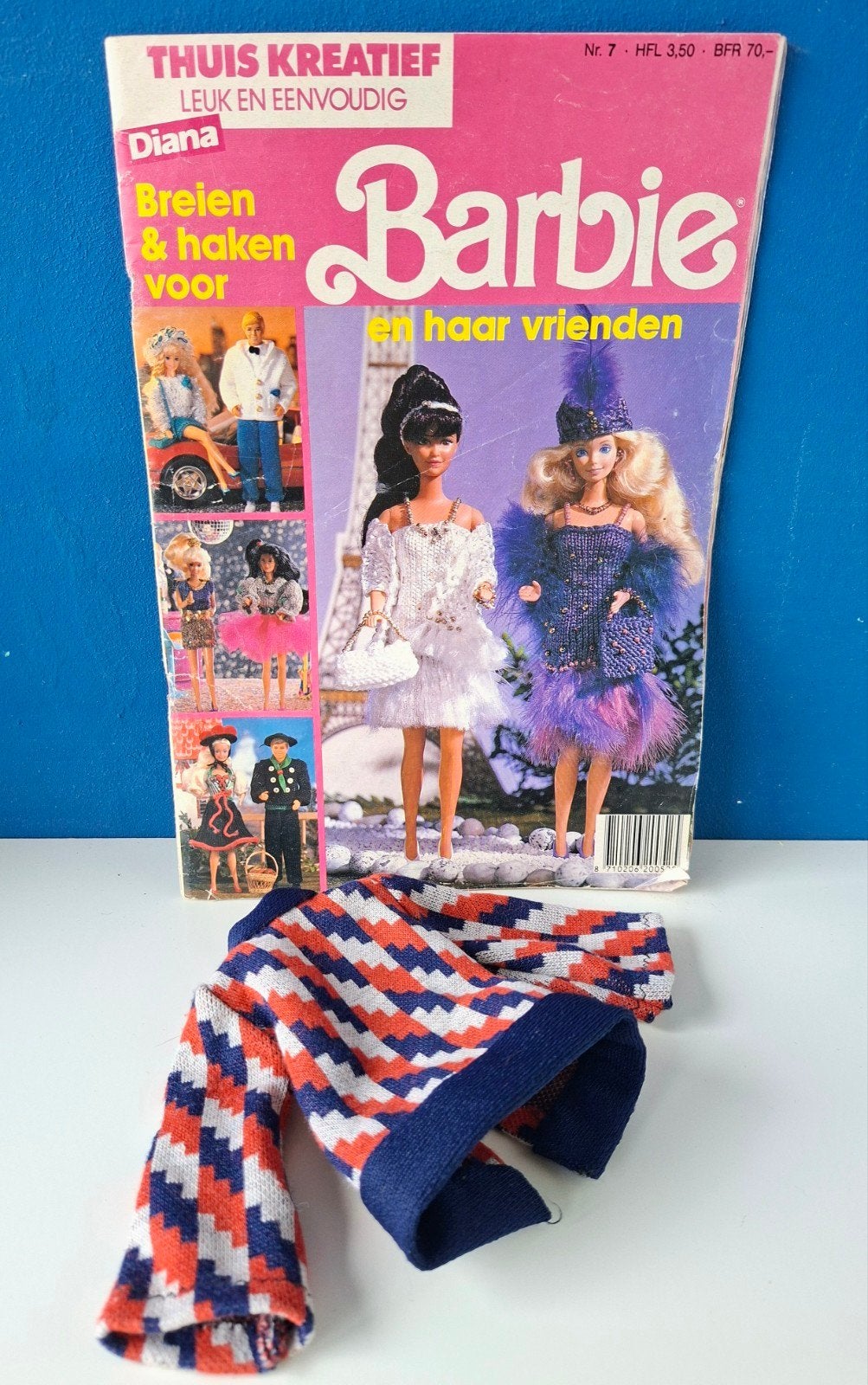 Diana tijdschrift/Breien + haken voor Barbie & haar vrienden, Ophalen of Verzenden, Gebruikt, Patroon of Boek