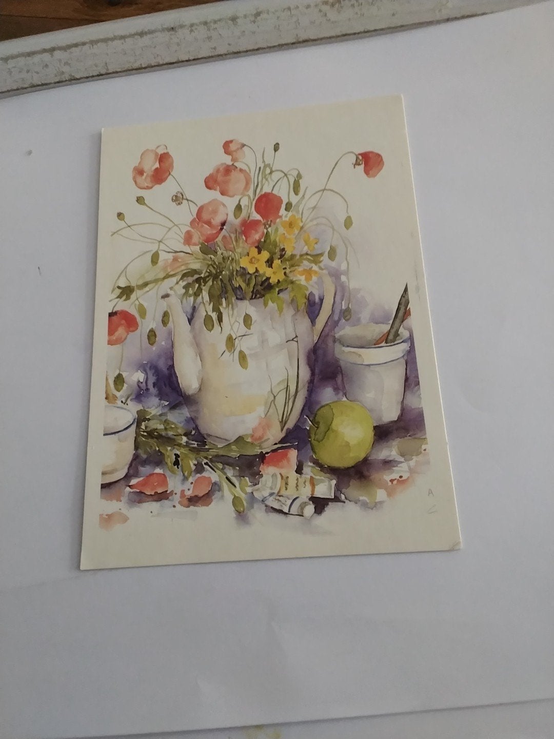 Vintage Hallmark Ansichtkaart - Bloemen en Fruit, Verzamelen, Ansichtkaarten | Themakaarten, Ophalen of Verzenden, 1980 tot heden