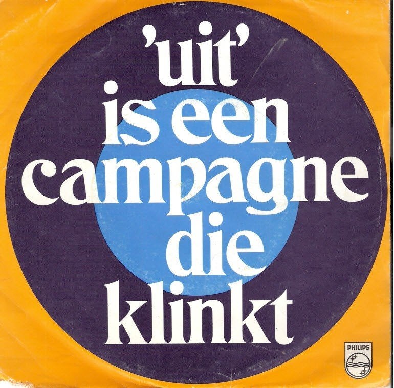 Henk Elsink Uit"-campagne-reclamevinyl /UIT-Goeie Gewoonte, Verzamelen, Ophalen, Gebruikt, Overige typen