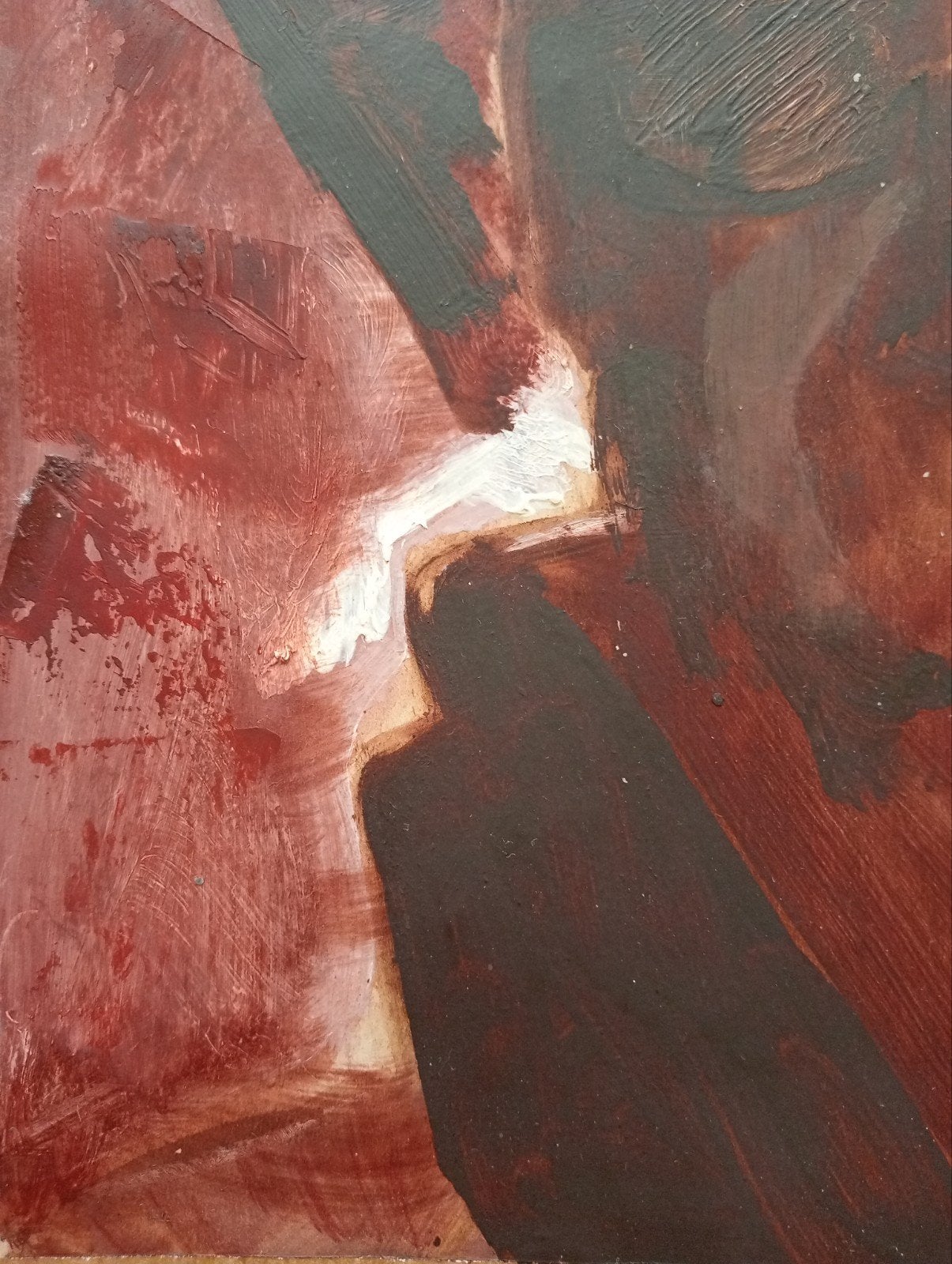 Gouache portret op dik papier jaren 90, Antiek en Kunst, Kunst | Schilderijen | Modern, Ophalen of Verzenden