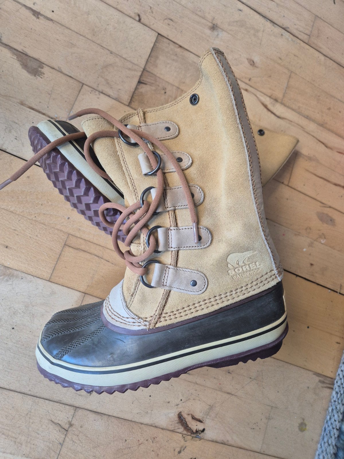 Sorel laarsen - Beige/Bruin - Maat 38, Beige, Snowboots, Gedragen, Sorel