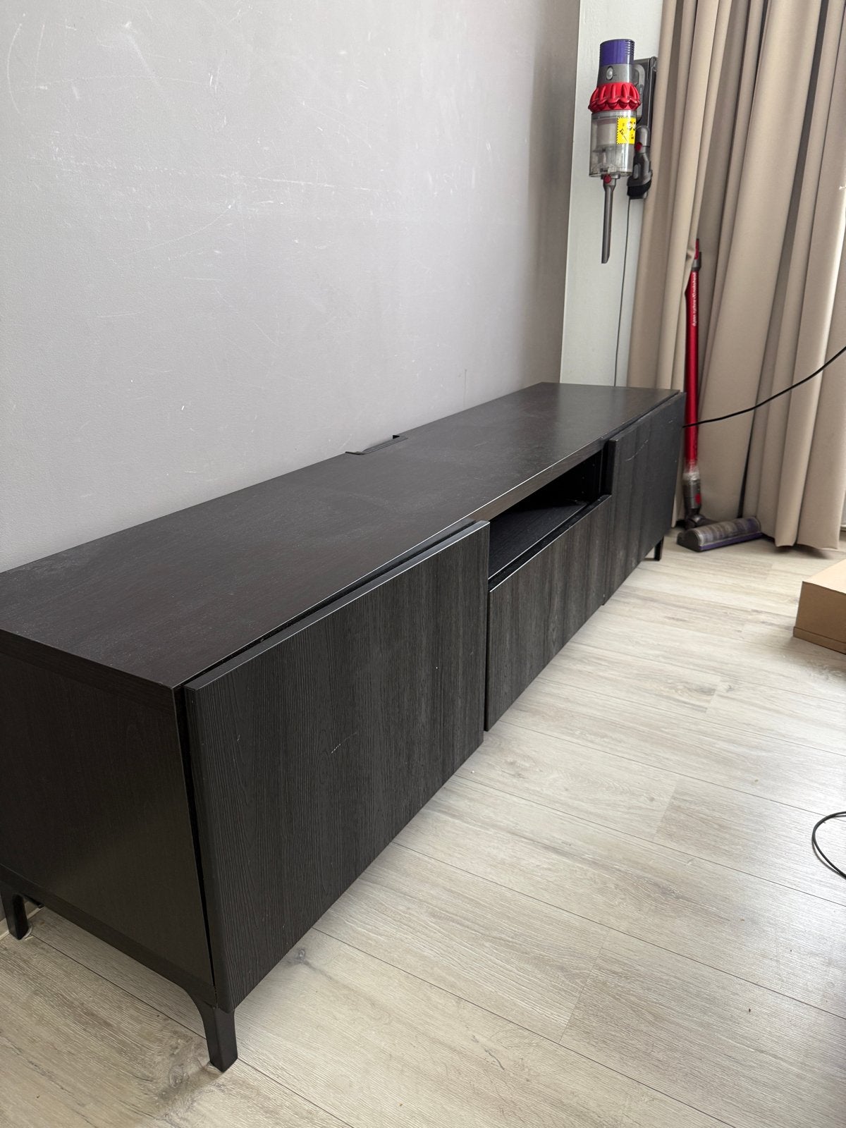 Ikea besta tv meubel zwart, Ophalen, Gebruikt, 200 cm of meer, Minder dan 100 cm