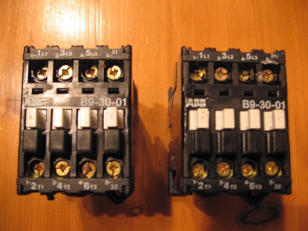 ABB/BBC magneetschakelaar B9-30-01 en B9-30-10 relais., Verzenden, Gebruikt