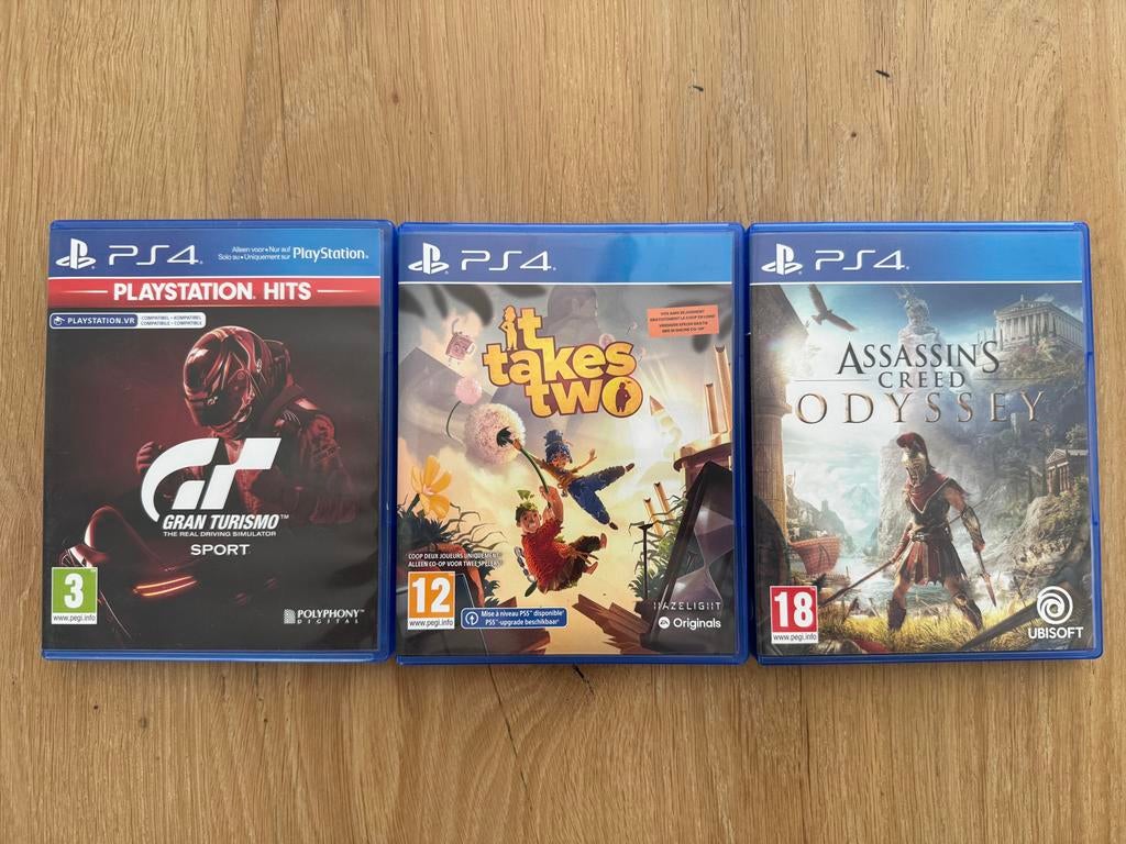 PS4 Games: Gran Turismo Sport, It Takes Two, Assassin's Cree, Spelcomputers en Games, Games | Sony PlayStation 4, Vanaf 18 jaar
