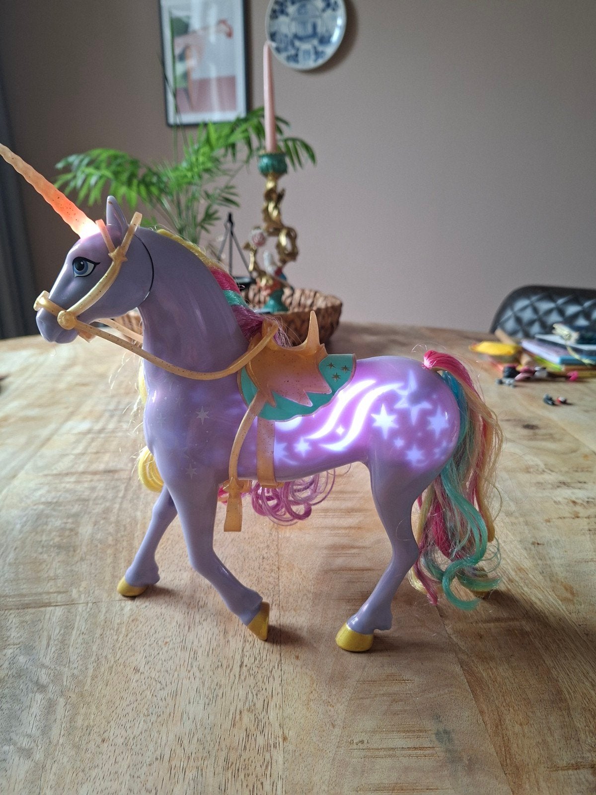 Unicorn academy- Wildstar ( met licht en geluid) en Sophia, Ophalen of Verzenden, Zo goed als nieuw, Barbie