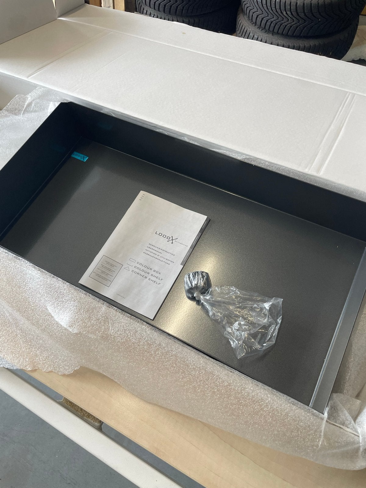 Looox Colour Box CBOX60A 60x30 ANTH. Badkamerrek, Ophalen of Verzenden, Nieuw