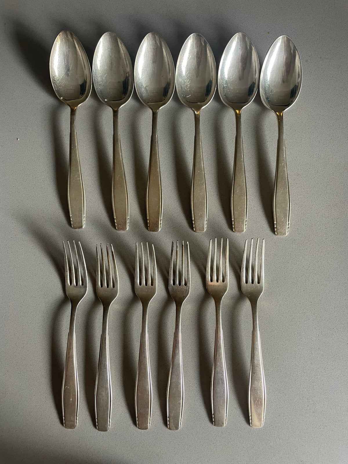 Gero 90 G-Z Puntfilet – 6 lepels + 6 vorken – verzilverd, Ophalen of Verzenden