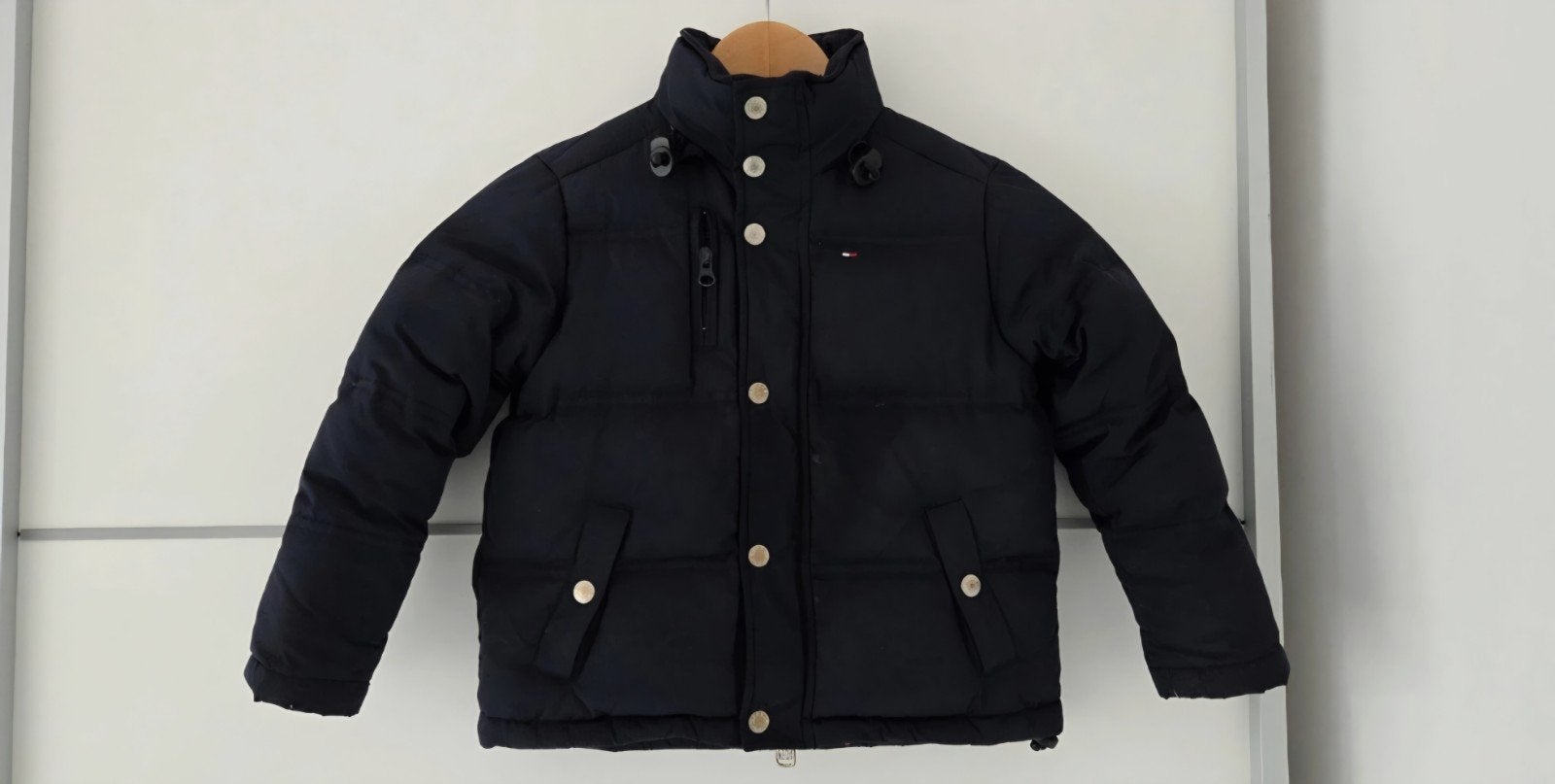 Tommy Hilfiger winterjas donkerblauw, maat 4 jaar, Gebruikt, Jongen of Meisje, Ophalen of Verzenden, Tommy Hilfiger