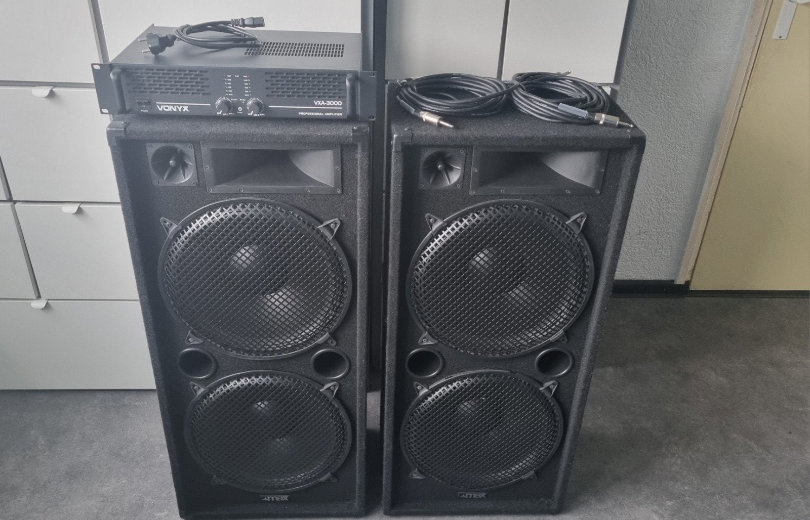 PA Speakers, Inclusief kabels, Speakerset, Nieuw, Ophalen