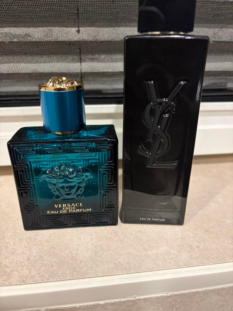 Versace Eros & YSL Y Eau de Parfum - Herengeuren, Ophalen of Verzenden, Zo goed als nieuw