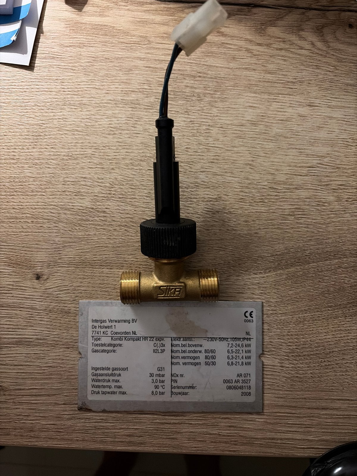 Intergas Kombi Kompakt HR 22 Expansieventiel, Ophalen of Verzenden, Gebruikt, Overige merken, Overige typen
