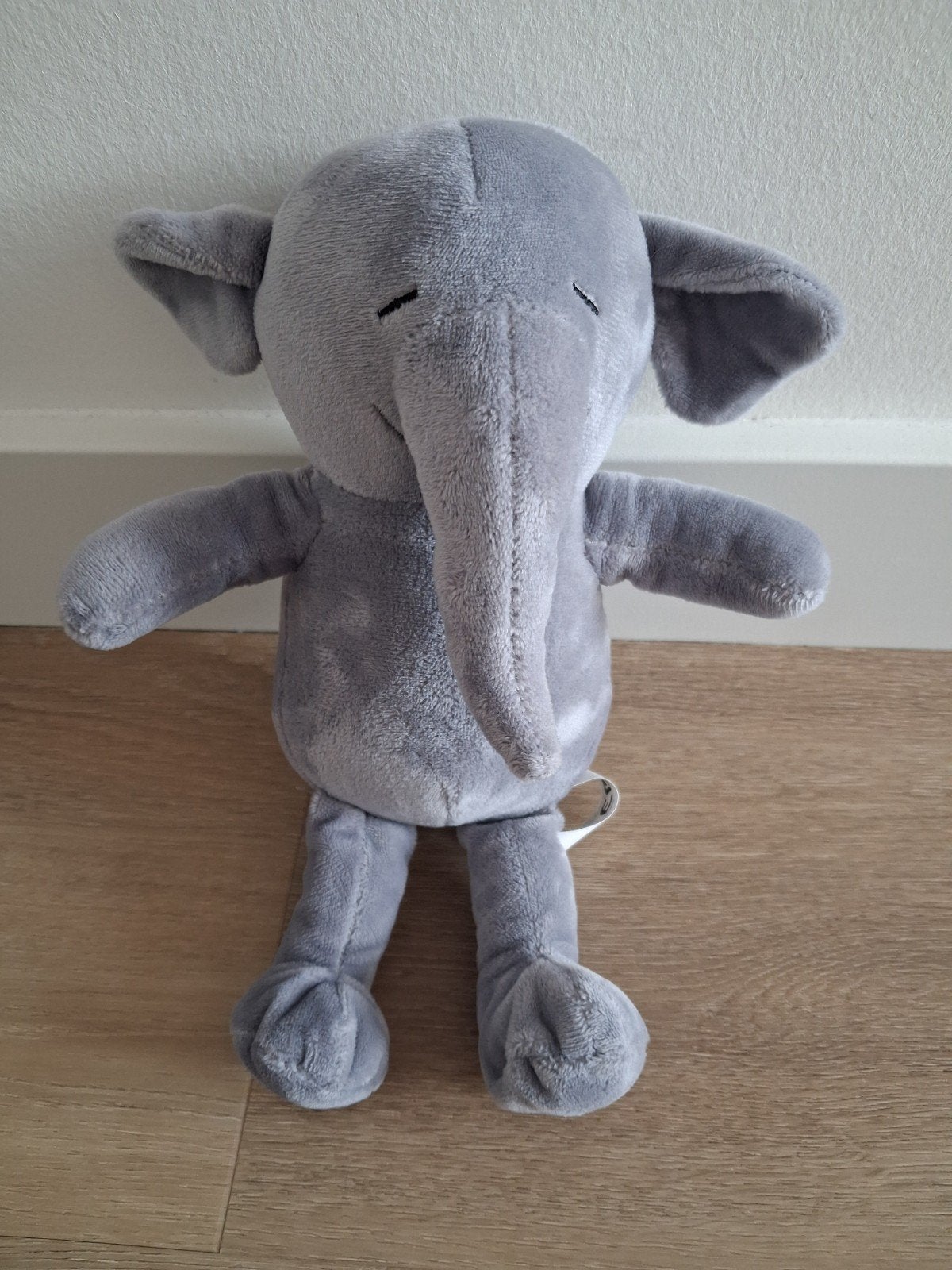 Knuffel olifant Gijs Dierendorpje grijs 26 cm L1566, Ophalen of Verzenden, Zo goed als nieuw, Olifant