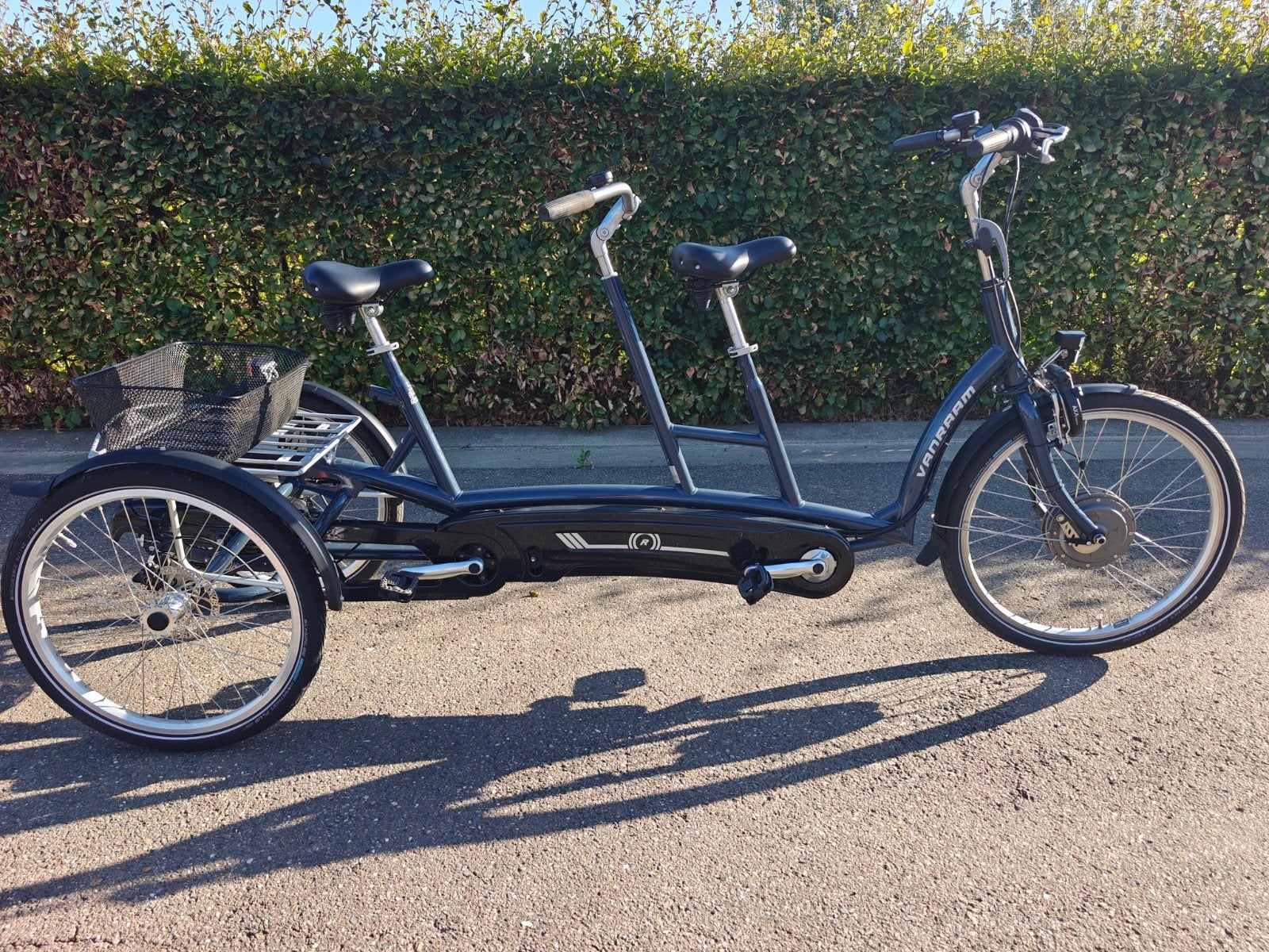 Van Raam Twinny Plus met elektrische ondersteuning, Ophalen, Minder dan 10 versnellingen, Minder dan 49 cm, Zo goed als nieuw