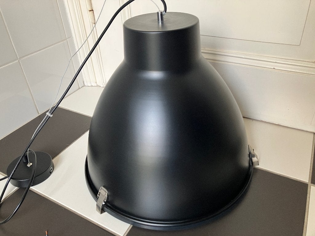 Mooie hanglamp Industry - 43 cm - van Label51 zwart metaal, Ophalen of Verzenden, Zo goed als nieuw, Metaal