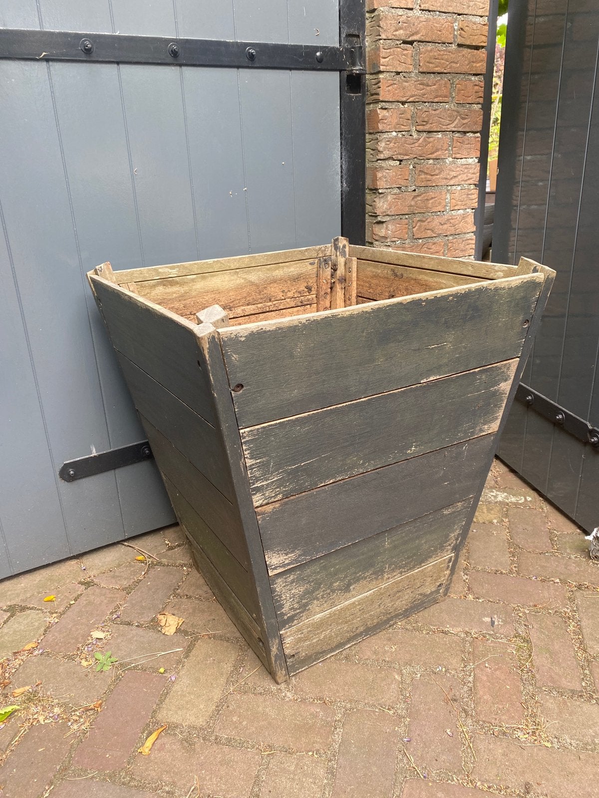 Grote oude hardhouten plantenbak, Ophalen, Gebruikt, Minder dan 60 cm, 60 cm of meer