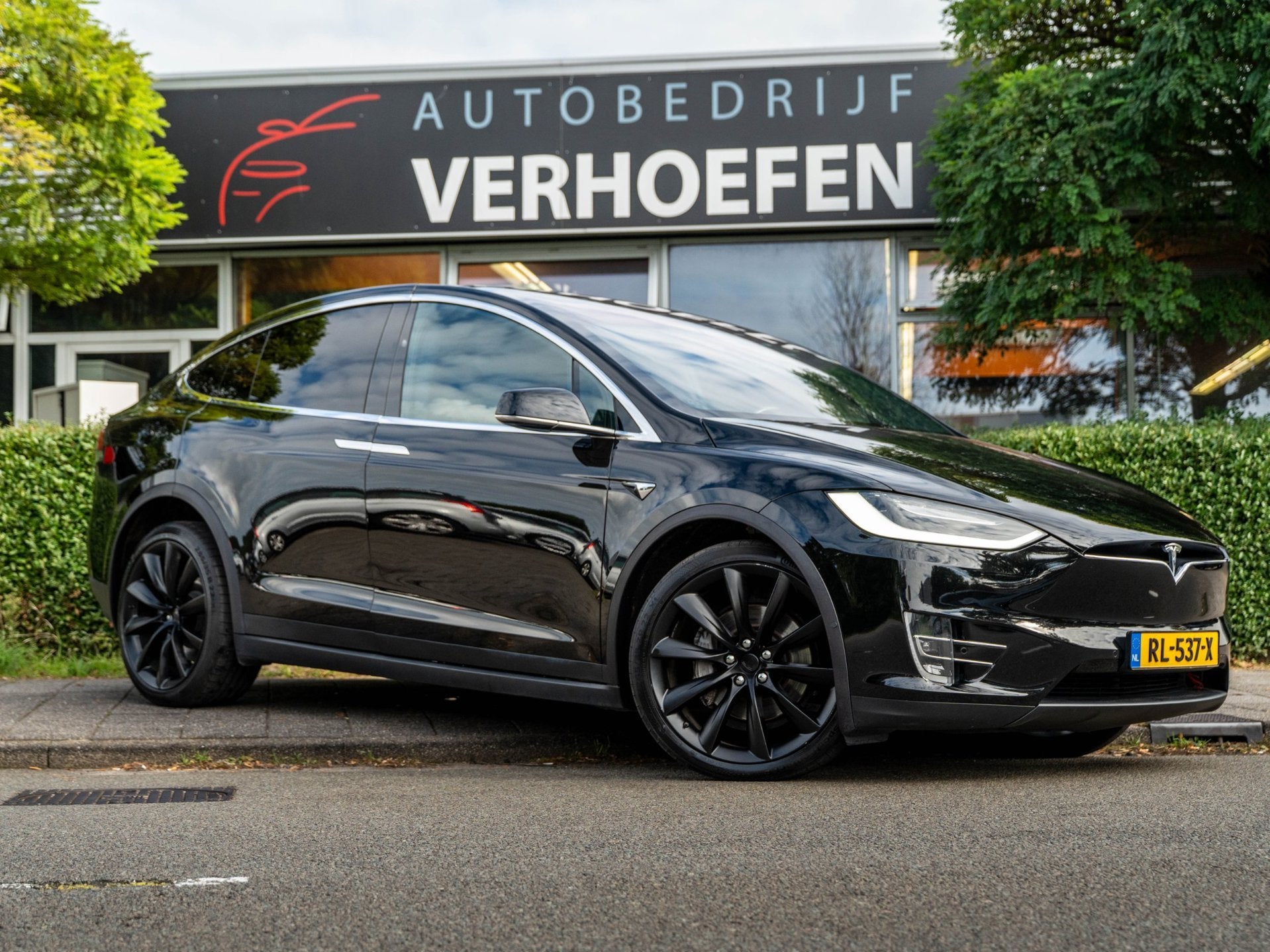 Tesla Model X 100D - 87% SOH - HOUT AFW - AUTOPILOT - PARK C, Zwart, Vierwielaandrijving, 2250 kg, SUV of Terreinwagen