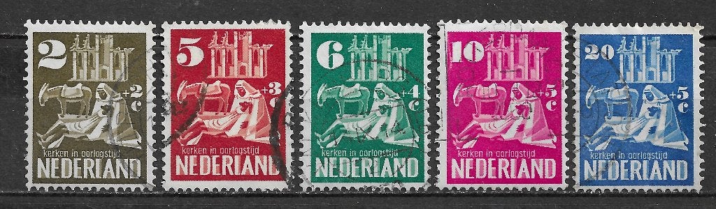 nederland nvph 556-560 gestempeld  (2) cw 40.00, Postzegels en Munten, Ophalen of Verzenden, Na 1940, Gestempeld