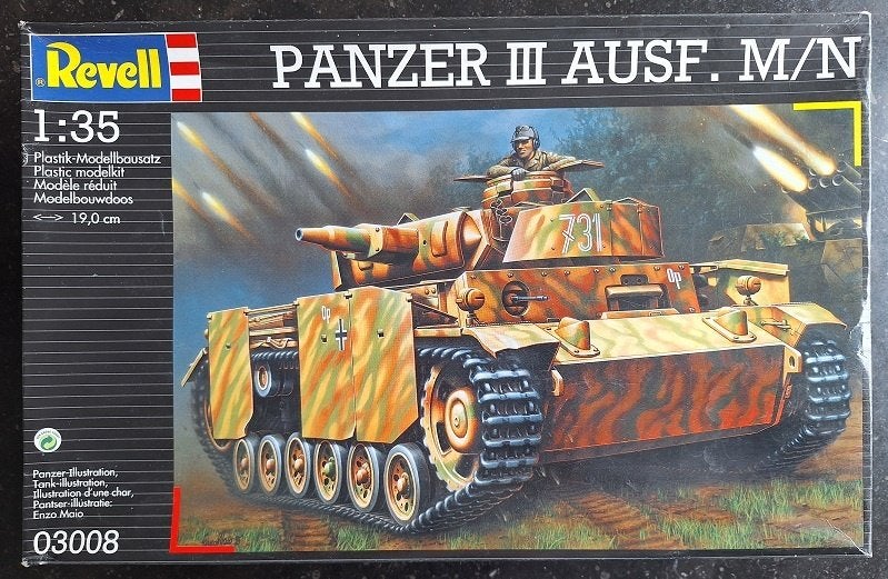Panzer III Ausf. M/N + Aber PE set - Revell 1/35, Tank, Verzenden, Zo goed als nieuw, 1:32 tot 1:50