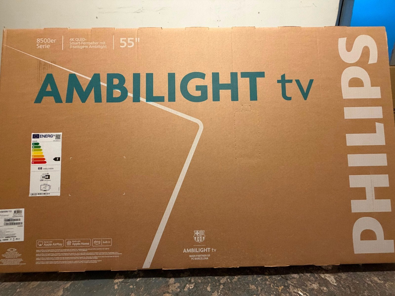 Philips 55PUS8500 4K QLED Ambilight TV 55 inch, Ophalen, Philips, QLED, 50 Hz