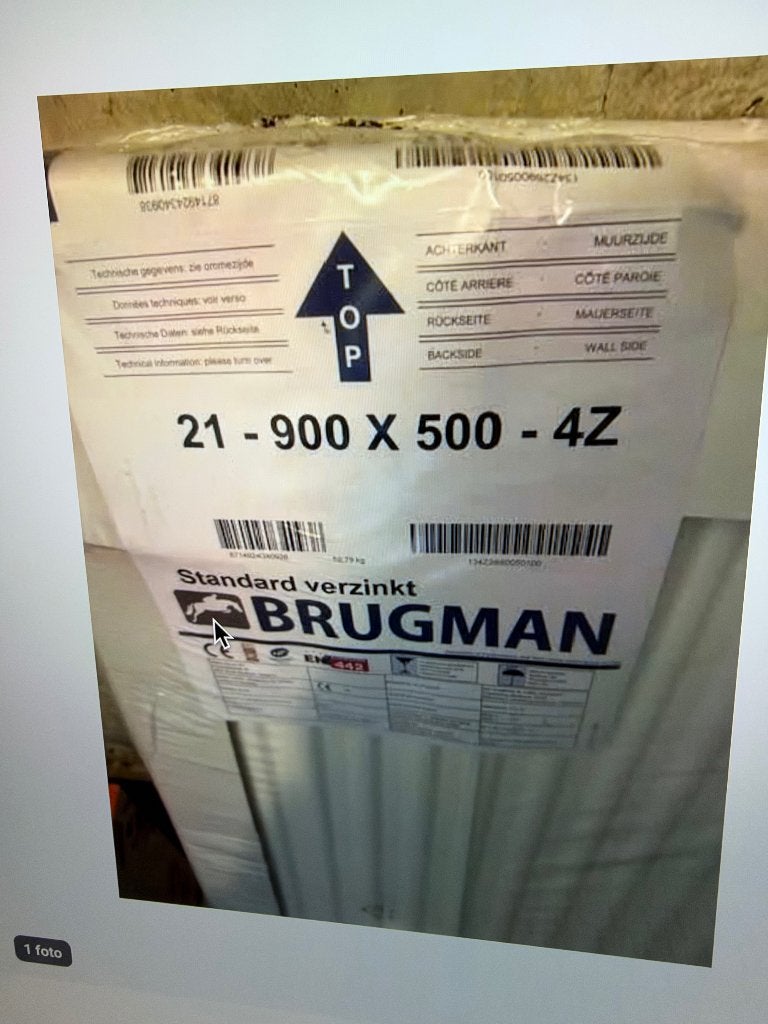Brugman Radiator, Ophalen, 500 tot 800 watt, Hoog rendement (Hr), Radiator