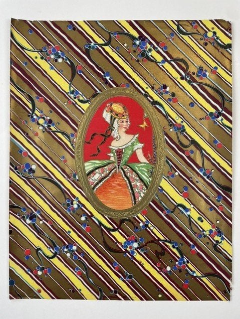 zeer grote oude chocolade doos boxtop jaren 1920 art deco, Ophalen of Verzenden
