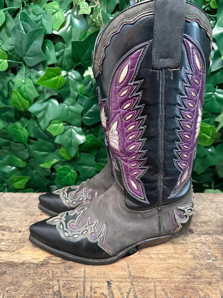 zo goed als nieuw volledig leren laarzen van Sendra maat 37, Zwart, Ophalen of Verzenden, Zo goed als nieuw, Sendra