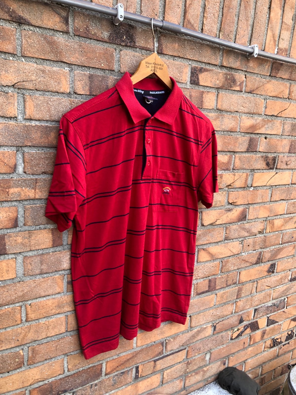 Paul & Shark Yachting Polo Shirt Rood Gestreepte Maat M, Maat 48/50 (M), Ophalen of Verzenden, Zo goed als nieuw, Paul & Shark