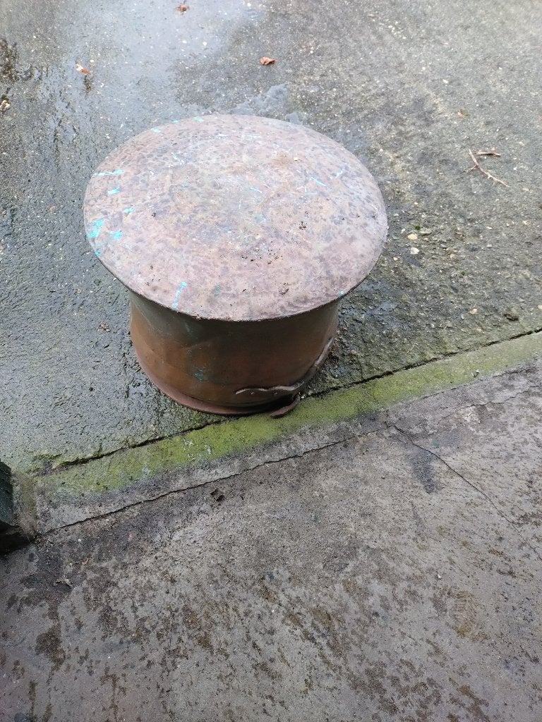 Koperen hout ton, Ophalen, Koper