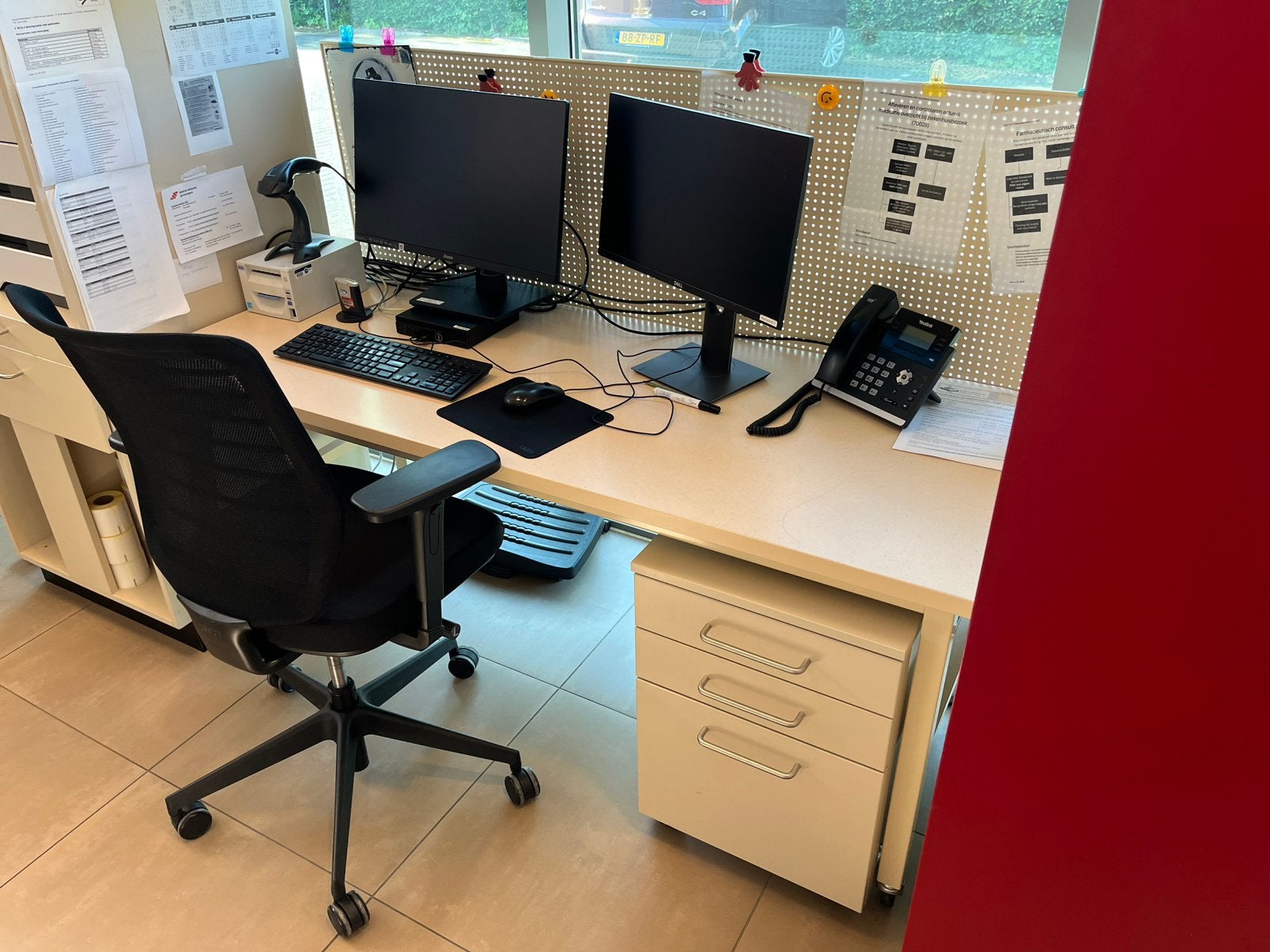 Bureautafels op wielen, Ophalen, 160 cm, Gebruikt, 70 cm