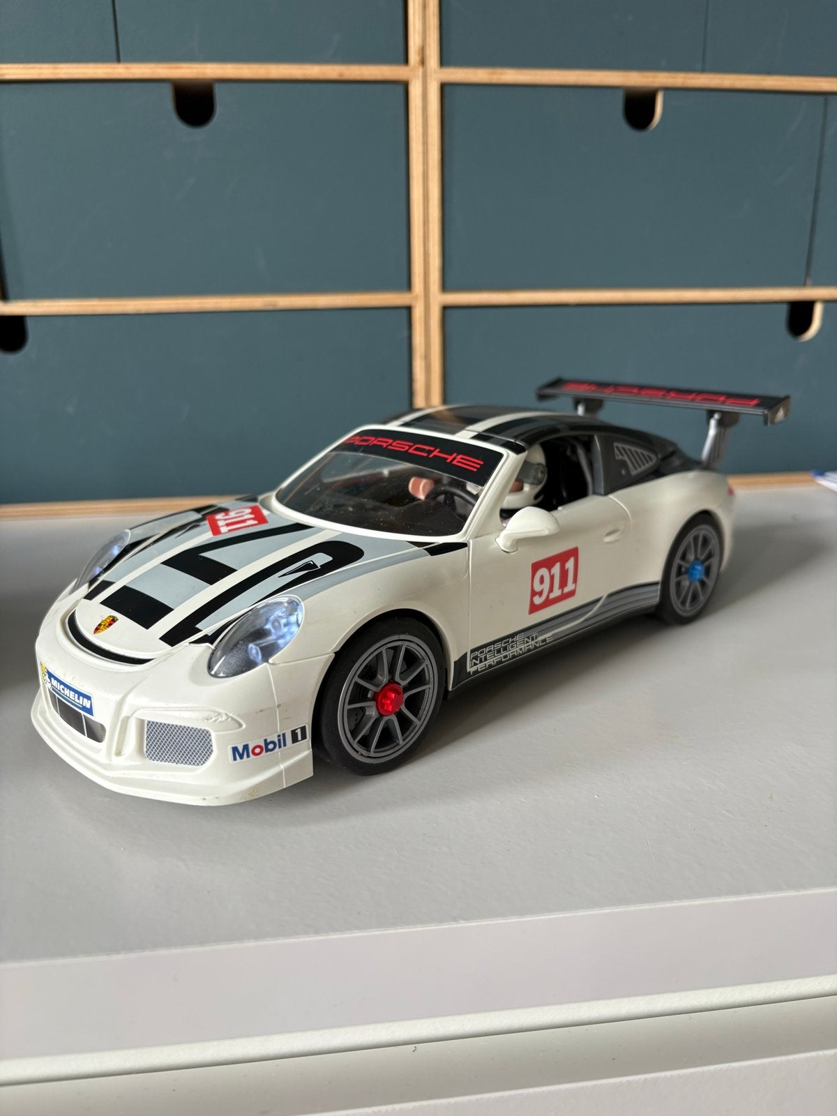 Playmobil Porsche 911 GT3 Cup met pitstop accessoires, Gebruikt, Complete set, Voertuig, Ophalen of Verzenden