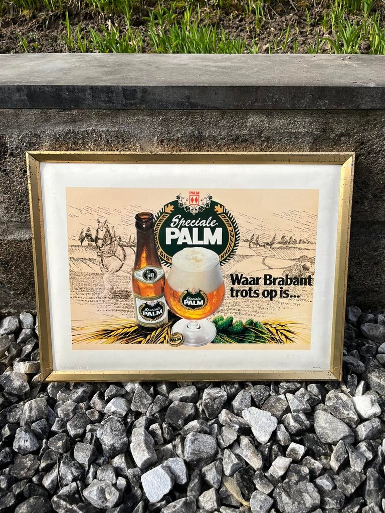 Vintage reclamebord Speciale Palm, Verzamelen, Biermerken, Zo goed als nieuw, Reclamebord, Plaat of Schild, Palm, Ophalen of Verzenden